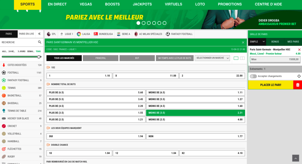 Scommetto meno di 3,5 goal firstbet